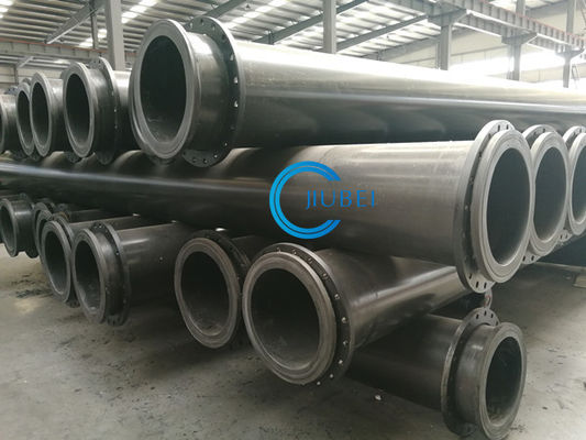 ফ্ল্যাঞ্জ আনুষাঙ্গিক সহ পরিধান প্রতিরোধী UHMWPE পাইপ
