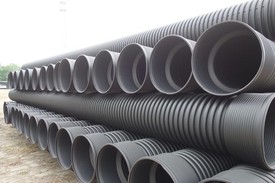 DN200-800mm ড্রেজিং এইচডিপিই পাইপ ডাবল প্রাচীর জল খালাস জন্য corrugated Bellows
